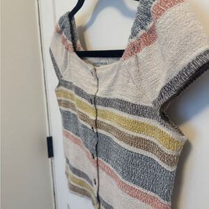 Madewell Multicolor Striped Crop Top